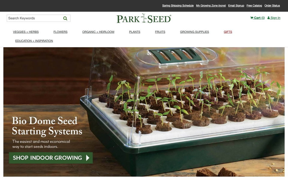 Park Seed website