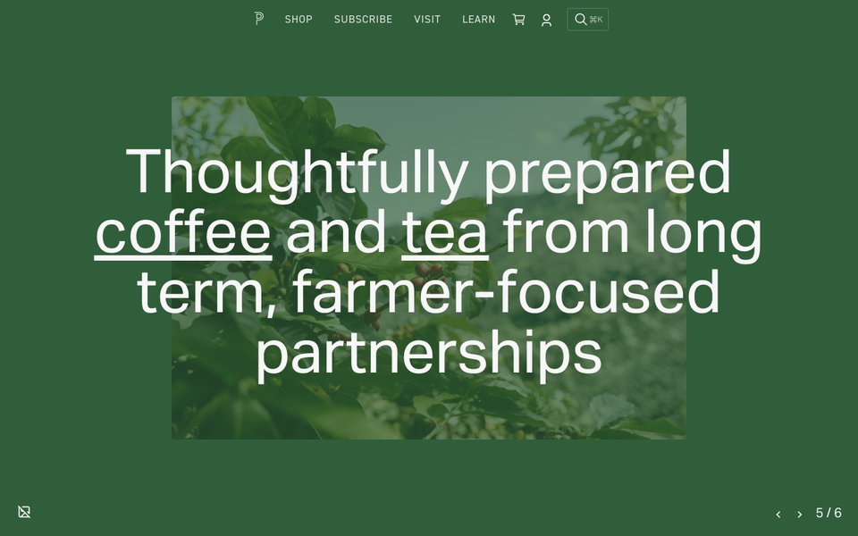 Passenger Coffee website