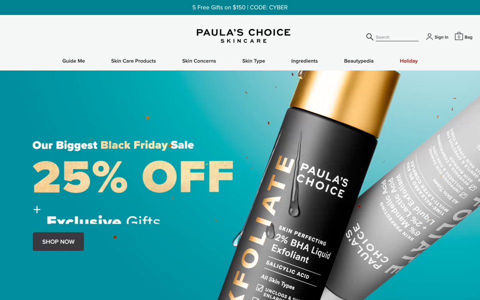 Paula's Choice website