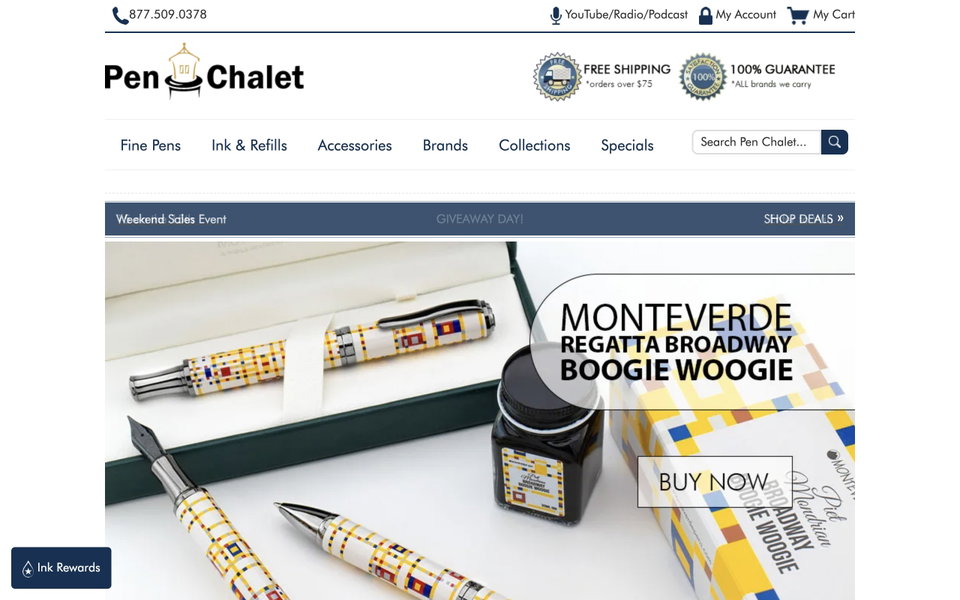 Pen Chalet website