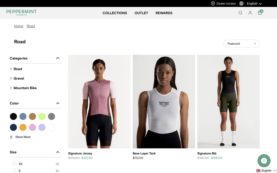 Peppermint Cycling website