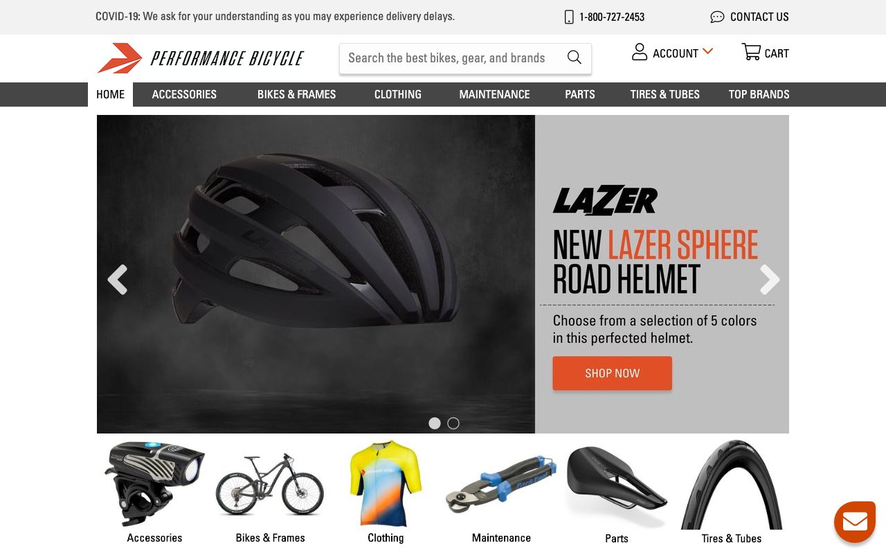 Performance Bicycle screenshot