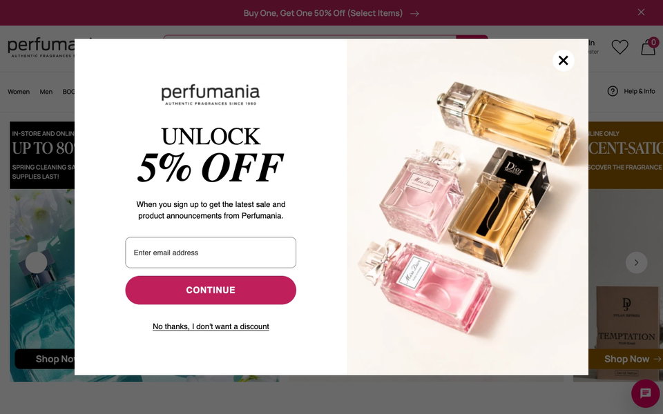 Perfumania website