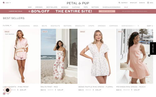 Petal & Pup website screenshot