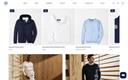 Peter Millar website screenshot