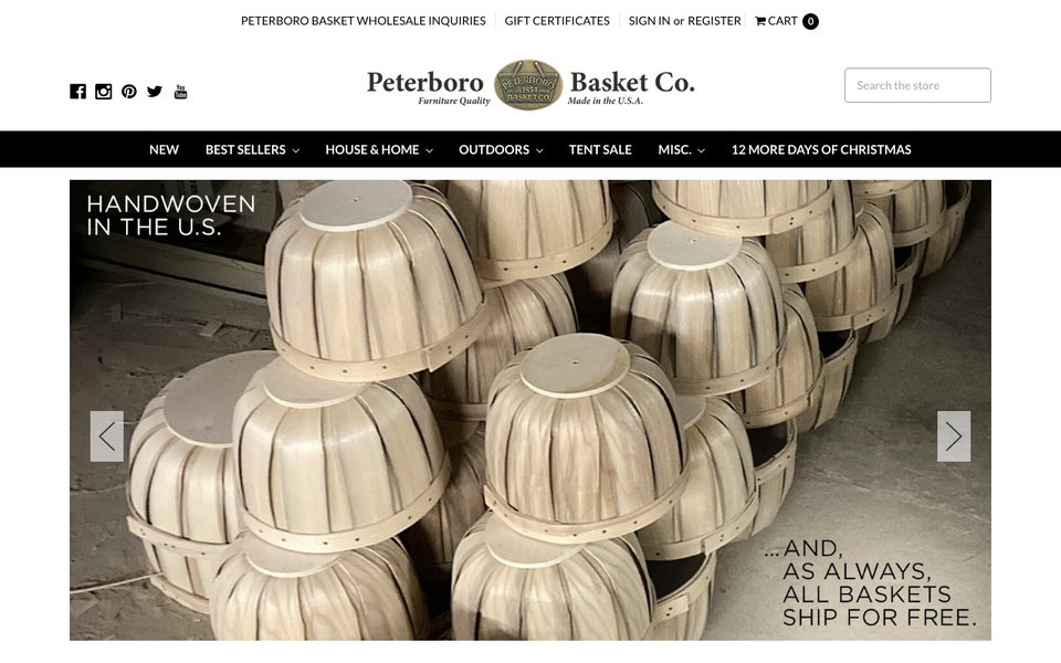 Peterboro Basket website
