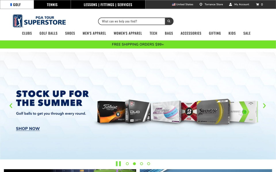 PGA TOUR Superstore website