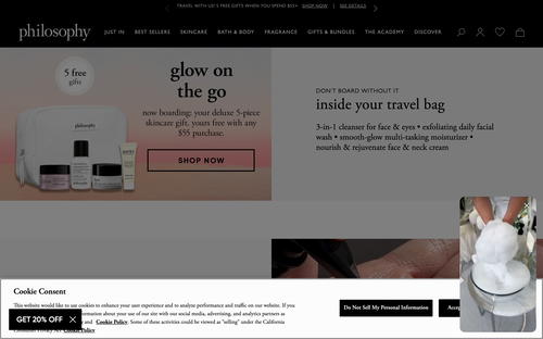 Philosophy website screenshot