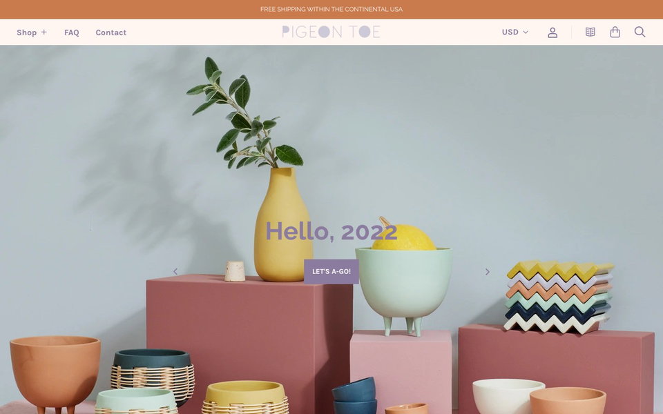 Pigeon Toe Ceramics website