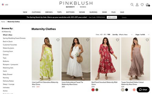 PinkBlush website screenshot