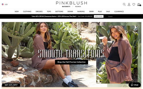 PinkBlush website screenshot
