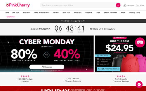 PinkCherry website screenshot