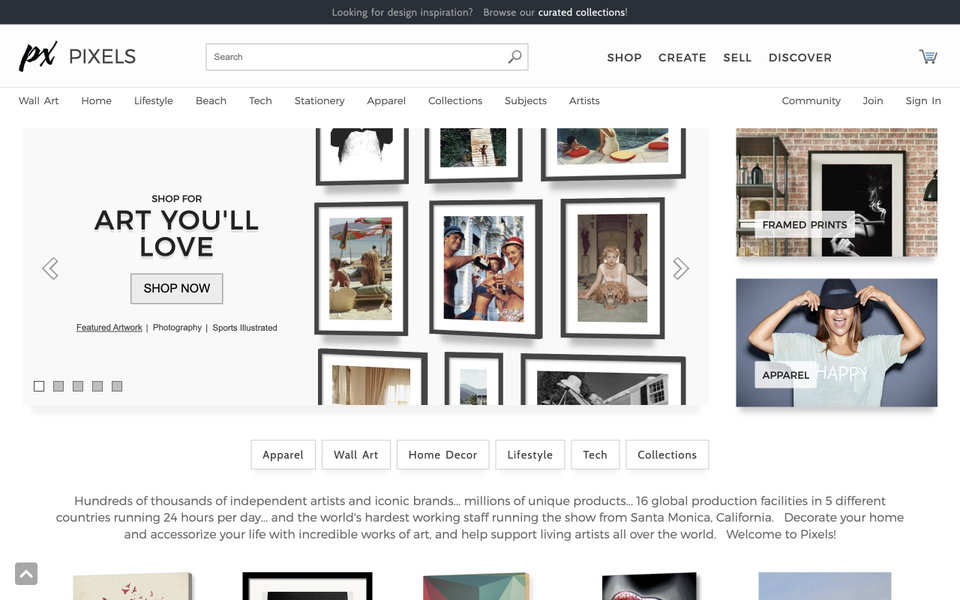 Pixels website
