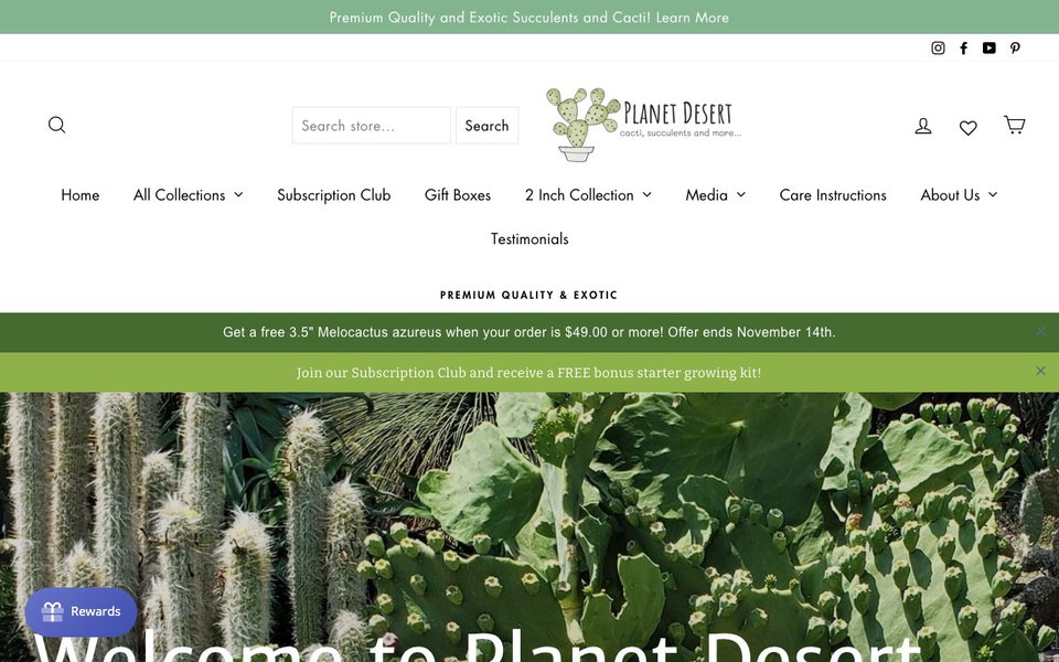 Planet Desert website