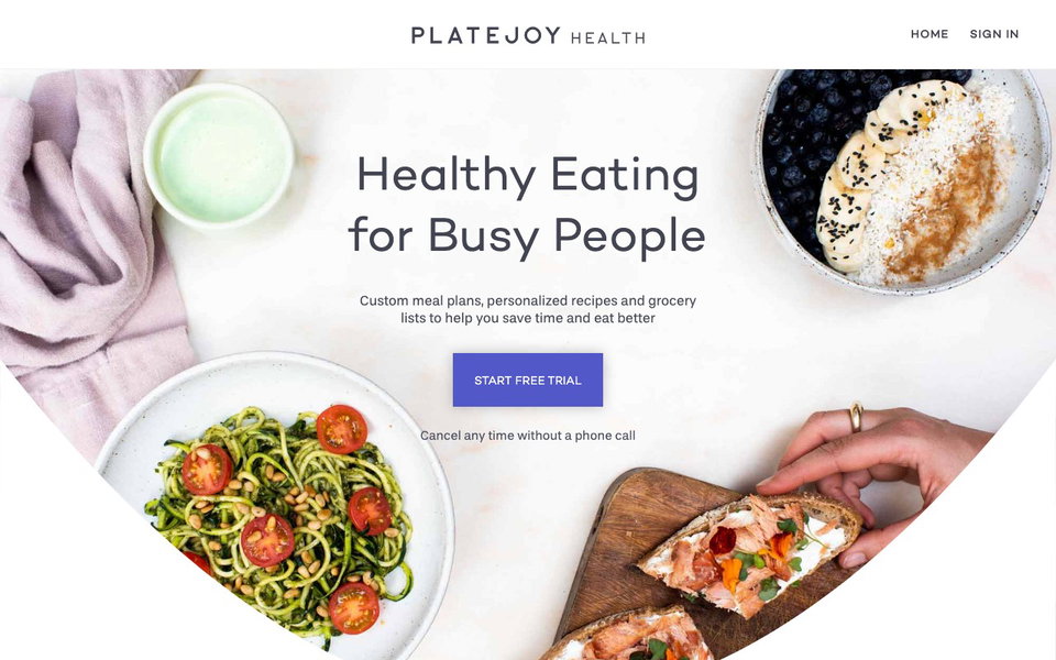 PlateJoy website