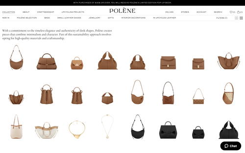 Polène website screenshot
