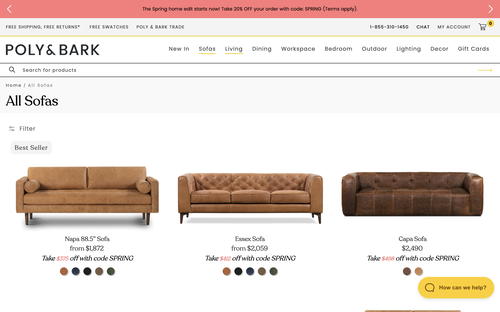 Poly & Bark website screenshot