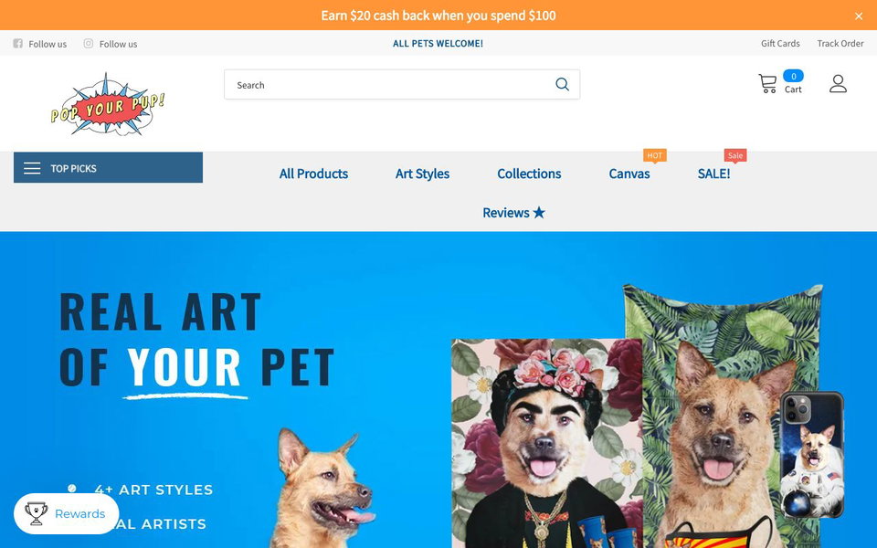 Pop Your Pup! website