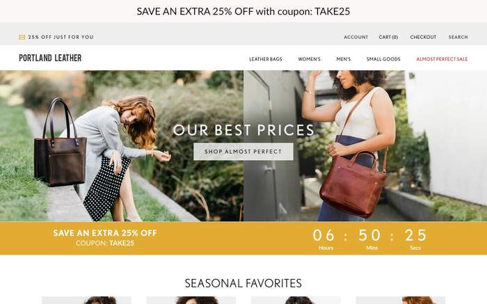 Portland Leather Goods screenshot