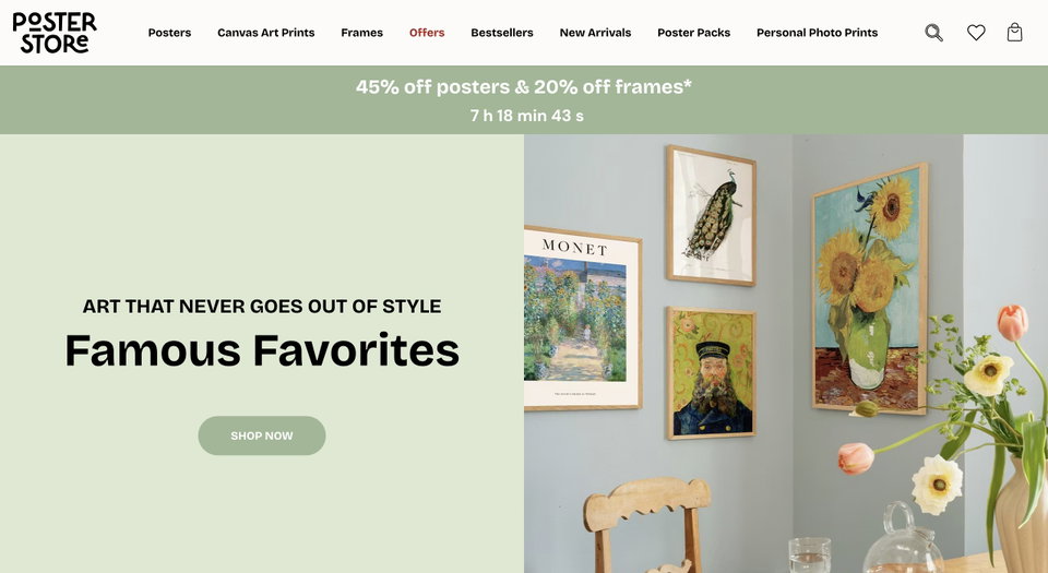 Poster Store website