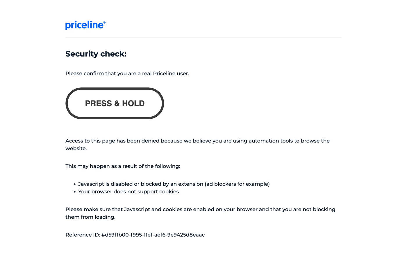 Priceline screenshot