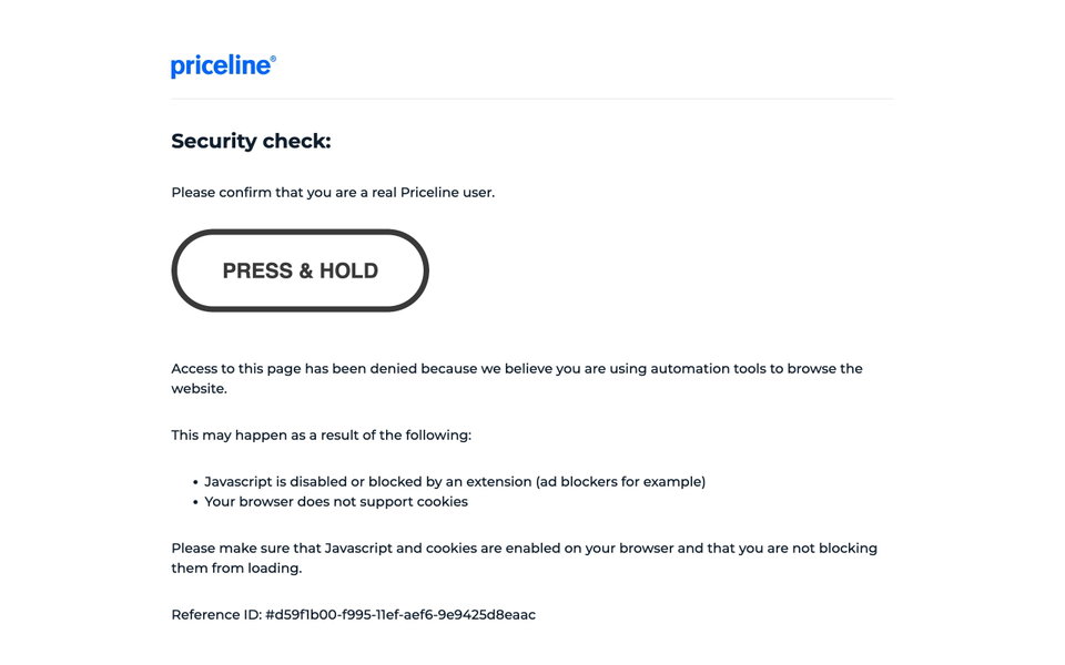 Priceline website