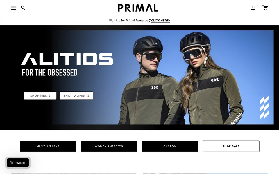 Primal Wear website
