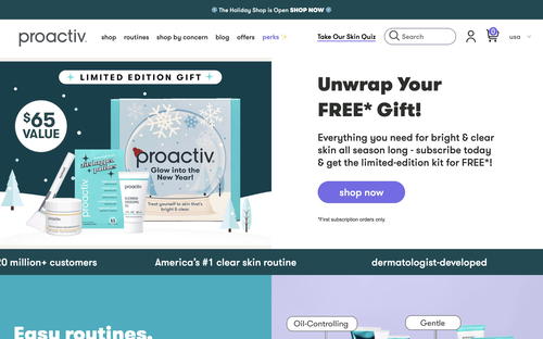 Proactiv website screenshot