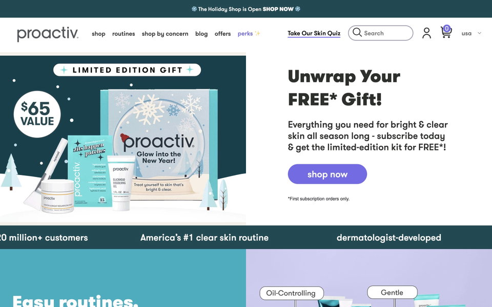 Proactiv website