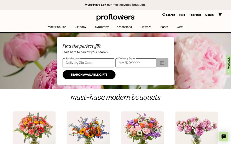 ProFlowers website