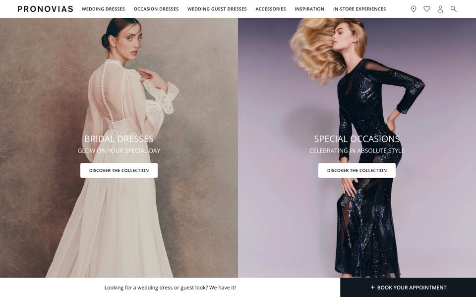 Pronovias website
