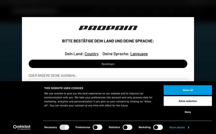 PROPAIN Bicycles North America screenshot