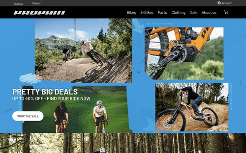 PROPAIN Bicycles North America website screenshot