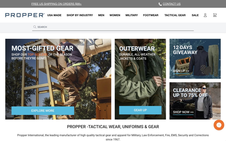 Propper website