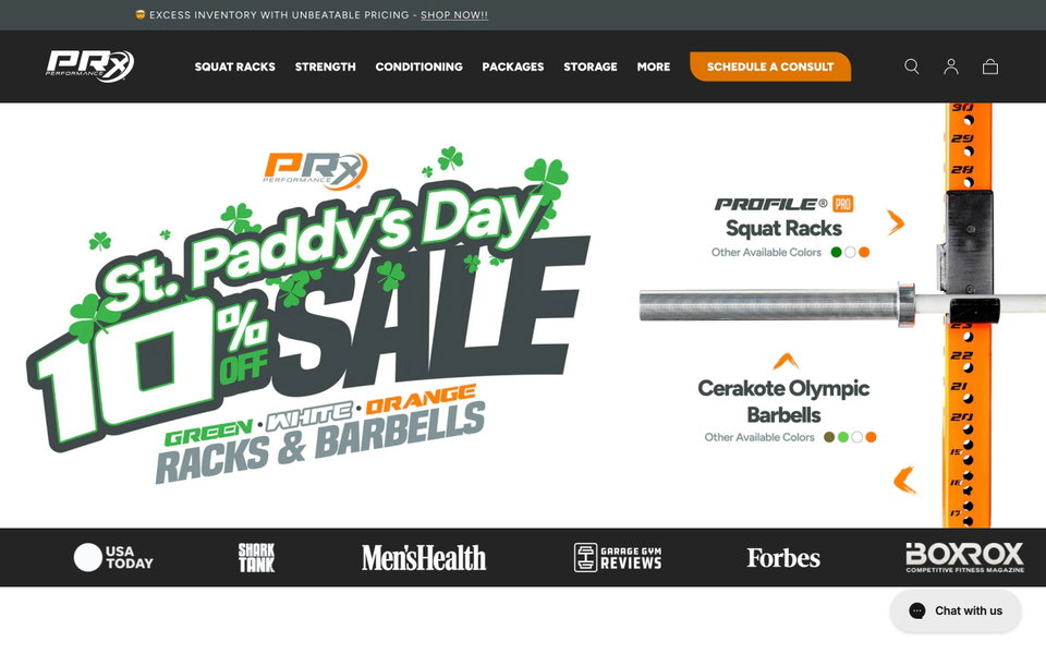 PRx Performance website