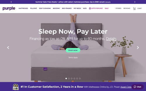 Purple website screenshot