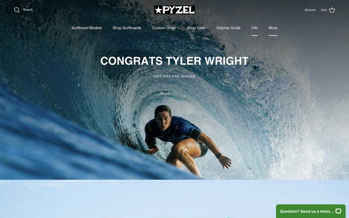 Pyzel Surfboards screenshot