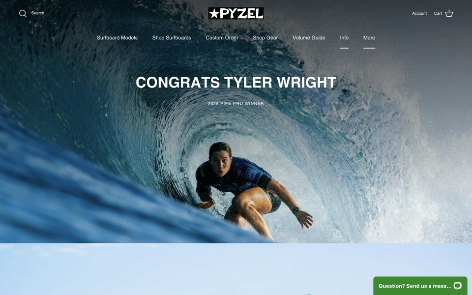 Pyzel Surfboards website