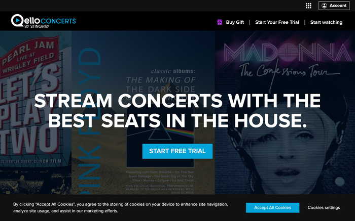 Qello Concerts screenshot