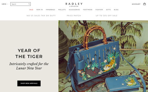 Radley London website
