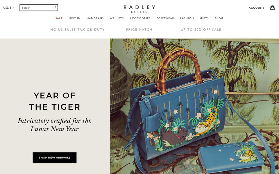 Radley London website