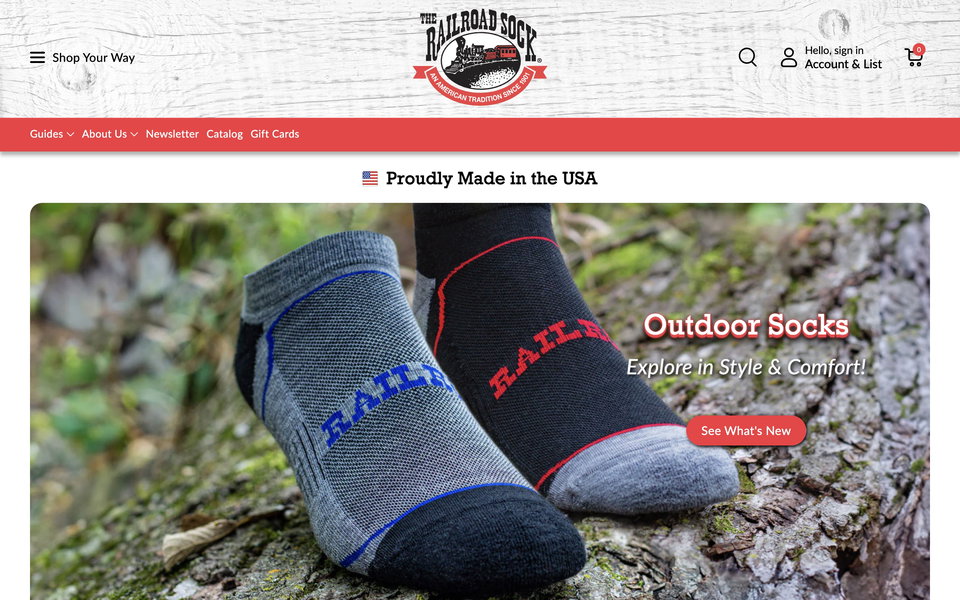 Railroad Sock website