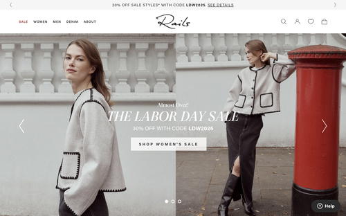 Rails website screenshot