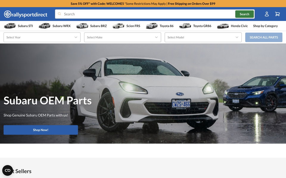 Rallysport Direct website