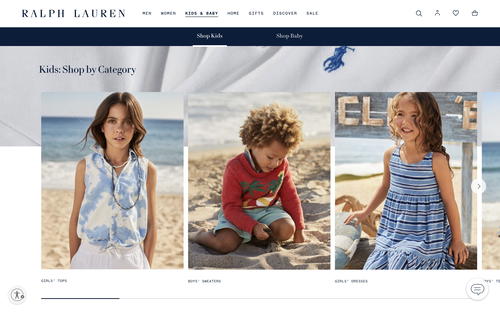 Ralph Lauren website screenshot