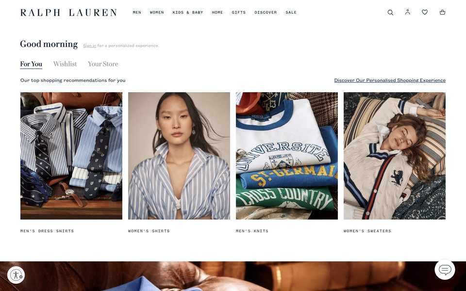Ralph Lauren website