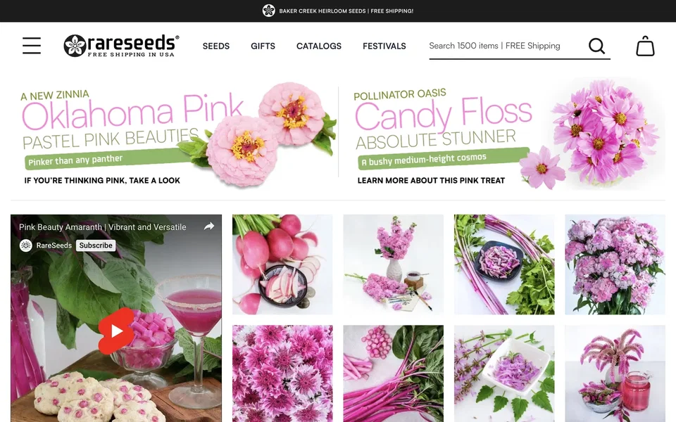 Rareseeds website