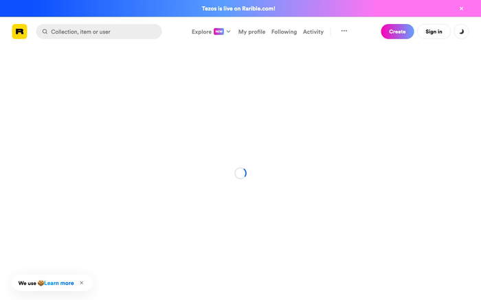 Rarible screenshot