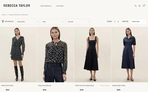 Rebecca Taylor website screenshot