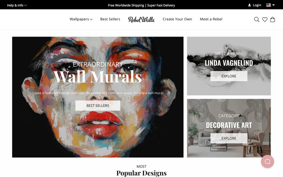 Rebel Walls website